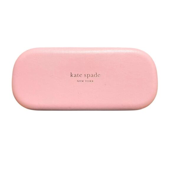Kate Spade New York Hard Clamshell Eyeglass Sunglass Case Pink Green - Picture 1 of 4